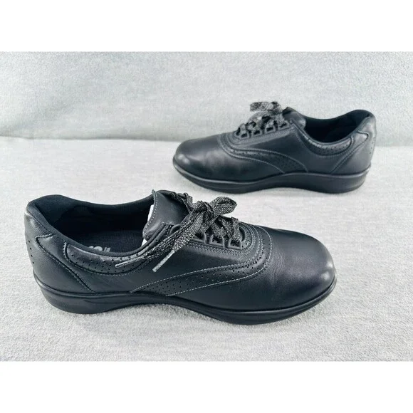 SAS L5900785 - Shoes Womens 9 M Walk Easy Sneaker Black Leather Comfort   B15 - Picture 5 of 9